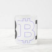 Bitcoinロゴ フロストグラスマグカップ (中央)