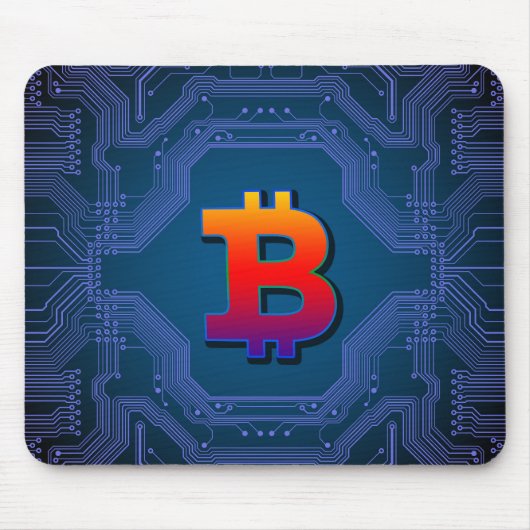 Bitcoinロゴ マウスパッド (正面)