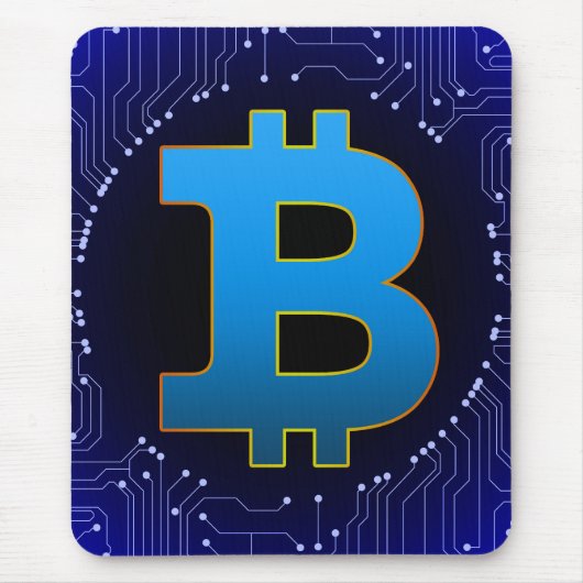 Bitcoinロゴ マウスパッド (正面)