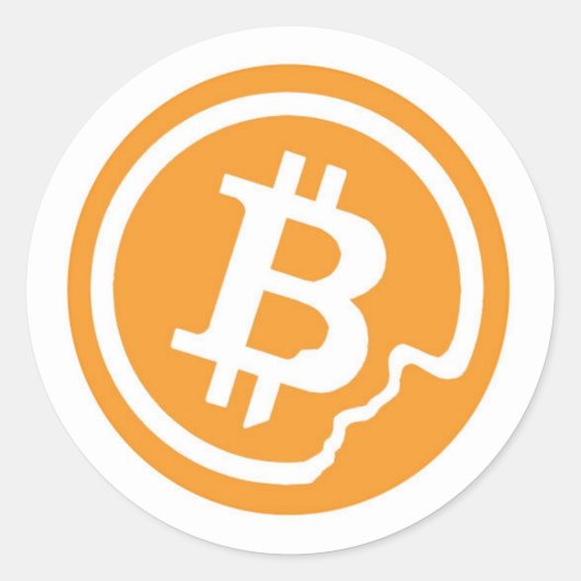 Bitcoinロゴ ラウンドシール (正面)