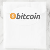 Bitcoinロゴ+文字 楕円形シール (バッグ)