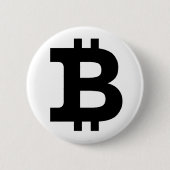 Bitcoinロゴ 缶バッジ (正面)
