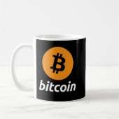 BitcoinロゴCryptocurrency BTCフード付きスウェットシャツ コーヒーマグカップ (左)