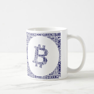 Bitcoinロゴwordartグラフィック コーヒーマグカップ
