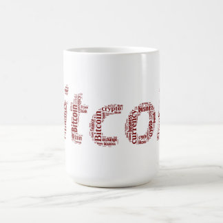 Bitcoinロゴwordartグラフィック コーヒーマグカップ