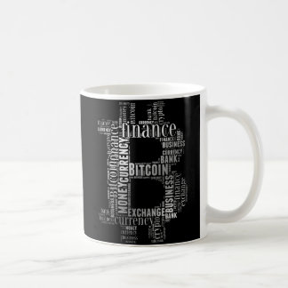 Bitcoinロゴwordartグラフィック コーヒーマグカップ