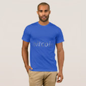 Bitcoinロゴwordartグラフィック Tシャツ (正面フル)