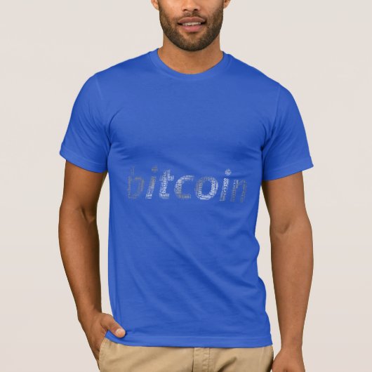 Bitcoinロゴwordartグラフィック Tシャツ (正面)