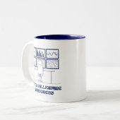 Bitcoin億万長者が進行中のマグカップ ツートーンマグカップ (正面左)