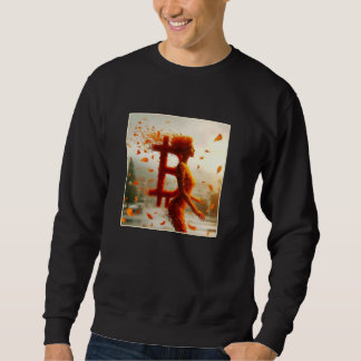 Bitcoin女フェミニン性かわいらし花 スウェットシャツ