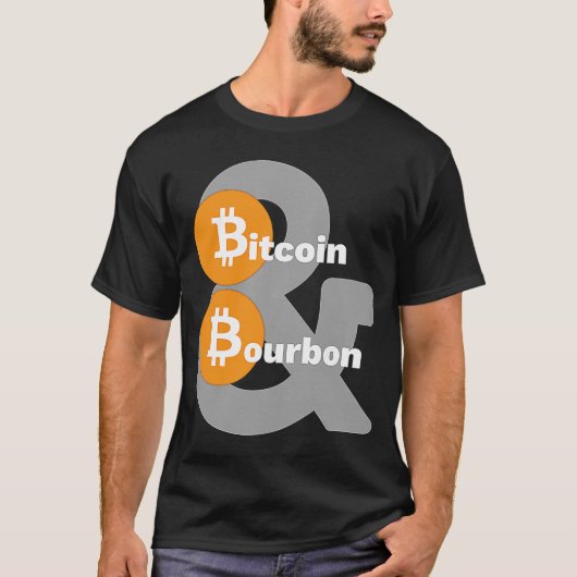Bitcoin女男性へ性Bitcoinアパレル Tシャツ (正面)