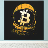 Bitcoin宇宙飛行士 – 暗号宇宙飛行士 キャンバスプリント (インサイチュ (ウッドフロア))