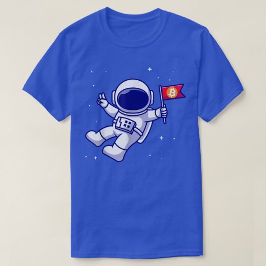 Bitcoin宇宙飛行士Bitcoins HODL BTC Tシャツ (デザイン正面)