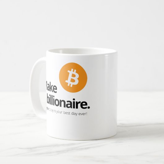 Bitcoin想像 Day Ever コーヒーマグカップ (正面左)