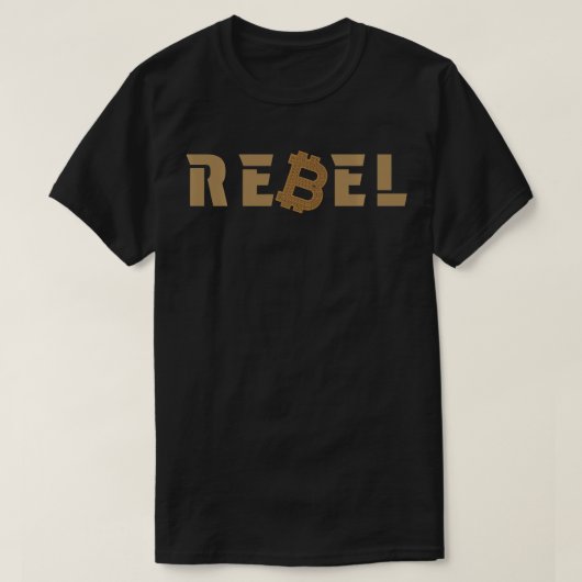 Bitcoin愛好家Cryptoのための反乱軍のビットコイン Tシャツ (デザイン正面)