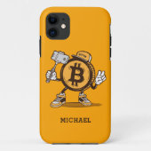 Bitcoin暗号通貨おもしろい漫画パーソナライズされた Case-Mate iPhoneケース (裏面)