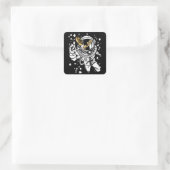 Bitcoin暗号通貨プランB宇宙飛行士 スクエアシール (バッグ)