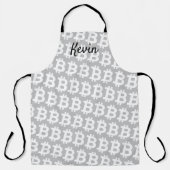 Bitcoin暗号通貨ロゴアイコンカスタムbbqエプロン エプロン (正面)