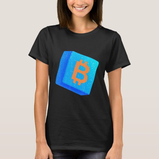 Bitcoin暗号通貨暗号取引ブロックチェーン Tシャツ (正面)