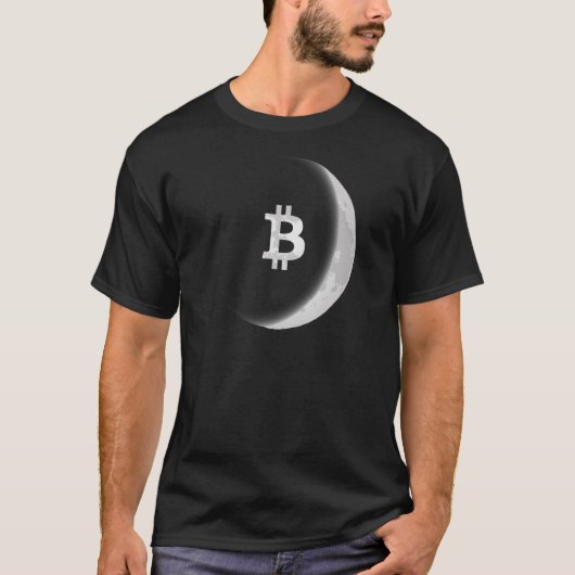 Bitcoin月の増加ムーンBTCスタッキングサービット Tシャツ (正面)