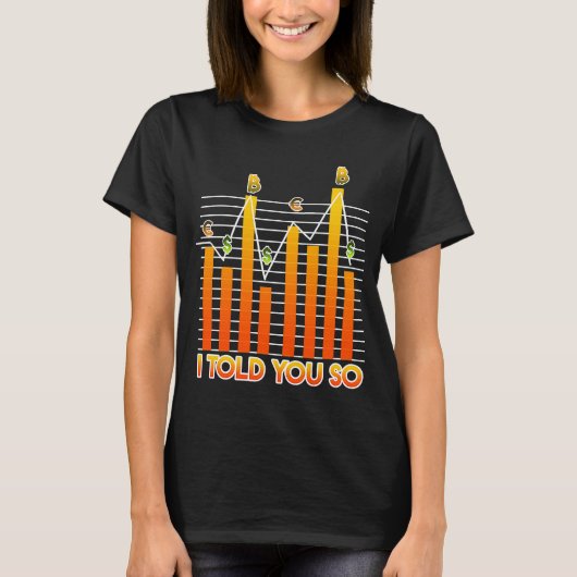 Bitcoin株式取引所グラフNYSE市場 Tシャツ (正面)