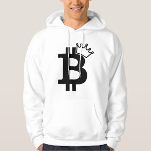 Bitcoin王Black Logo Design パーカ