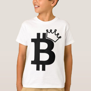 Bitcoin王Black Logo Design Tシャツ