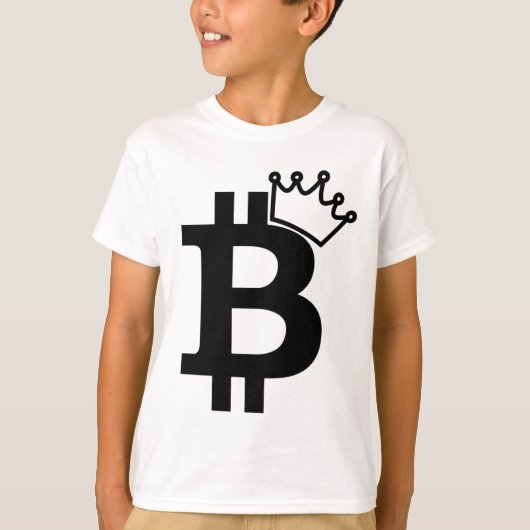 Bitcoin王Black Logo Design Tシャツ (正面)