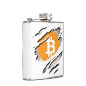 Bitcoin破れた画像とロゴフラスコ フラスク (右)