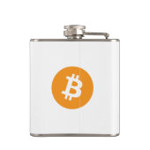 Bitcoin破れた画像とロゴフラスコ フラスク (裏面)