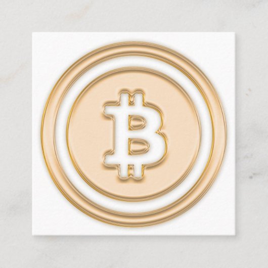 Bitcoin財布QRコードBit Meオンラインロゴの挿入 スクエア名刺 (正面)