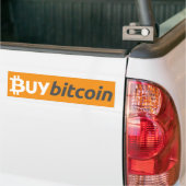 Bitcoin買バンパーステッカーオレンジ バンパーステッカー (トラック上)