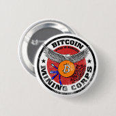 Bitcoin鉱山隊-砂のような版 缶バッジ (正面&裏面)