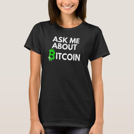 Bitcoin頼 Blockchain Btc Crypto Bについて Tシャツ (正面)
