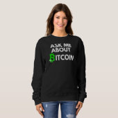Bitcoin頼 Blockchain Btc Crypto Bitcoiについて スウェットシャツ (正面フル)