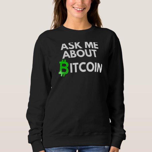 Bitcoin頼 Blockchain Btc Crypto Bitcoiについて スウェットシャツ (正面)