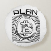 Bitcoin、сRypto、プランB、BTCロゴ ラウンドクッション (裏面)