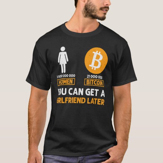 Bitcoin おもしろい Btc暗号皮肉の取引 Tシャツ (正面)