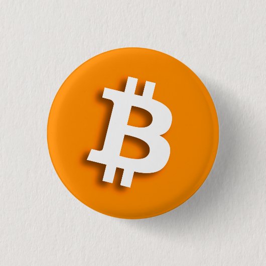 "BITCOIN"の1.25インチ 缶バッジ (正面)