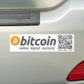 Bitcoin -オンラインデジタル通貨のステッカーQRコード バンパーステッカー (車上)