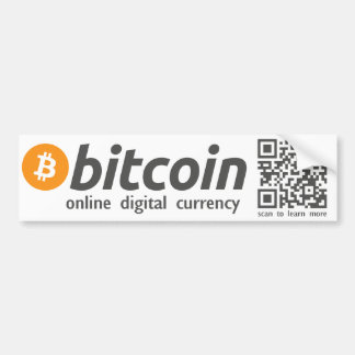 Bitcoin -オンラインデジタル通貨のステッカーQRコード バンパーステッカー