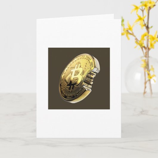 BITCOIN  カード (黄色い花)