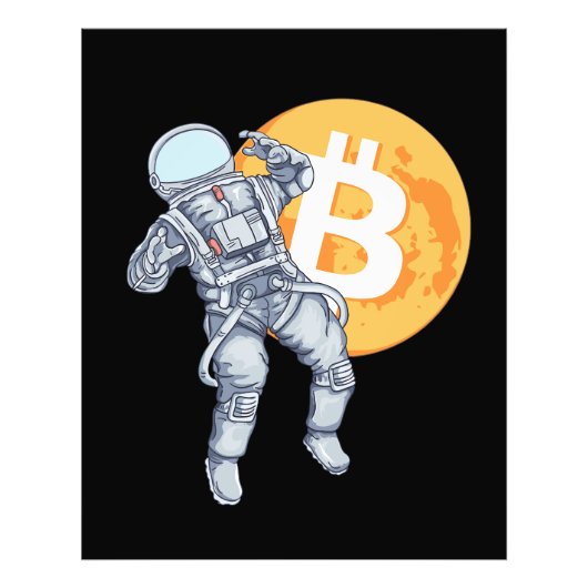 BITCOIN – クリプト宇宙飛行士 – 月へ フォトプリント            (正面)