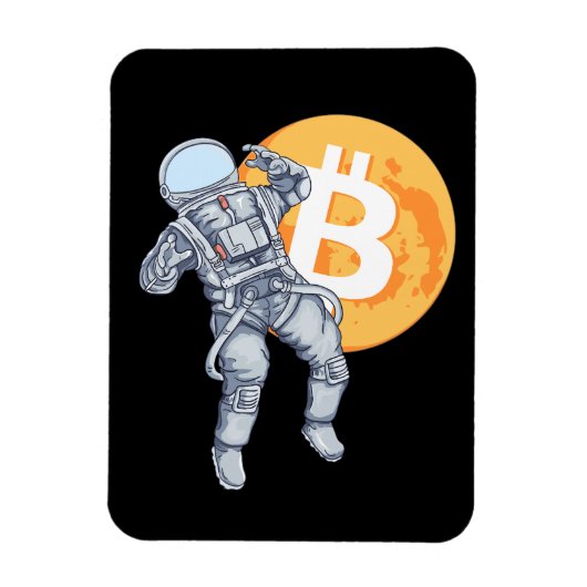 BITCOIN – クリプト宇宙飛行士 – 月へ マグネット (縦)