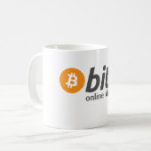 Bitcoin -デジタルオンライン通貨 コーヒーマグカップ (正面左)