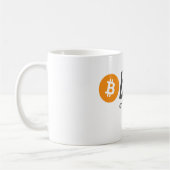 Bitcoin -デジタルオンライン通貨 コーヒーマグカップ (左)