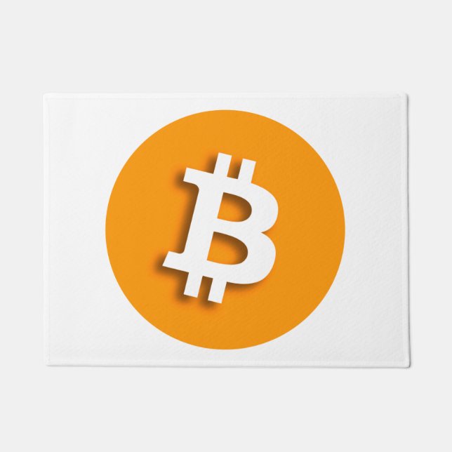 "BITCOIN " ドアマット (正面)