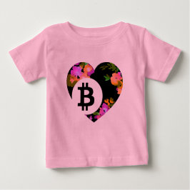 BITCOIN/フローラハートオンジーとTutu ベビーTシャツ