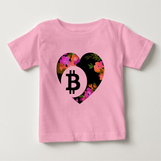 BITCOIN/フローラハートオンジーとTutu ベビーTシャツ (正面)