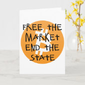 Bitcoin -市場の端を州解放して下さい カード (黄色い花)